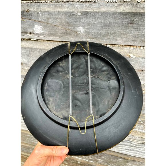 Vintage MCM Decor Hanging Plate/Plaque Owls Gold Brown - Picture 11 of 11